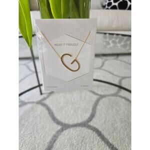 💘 Pick 3 For $15 Wishbonne 14K Gold Dipped Initial G Necklace New